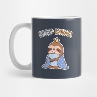 Cute Sleepy Sloth, Nap King Funny Mug